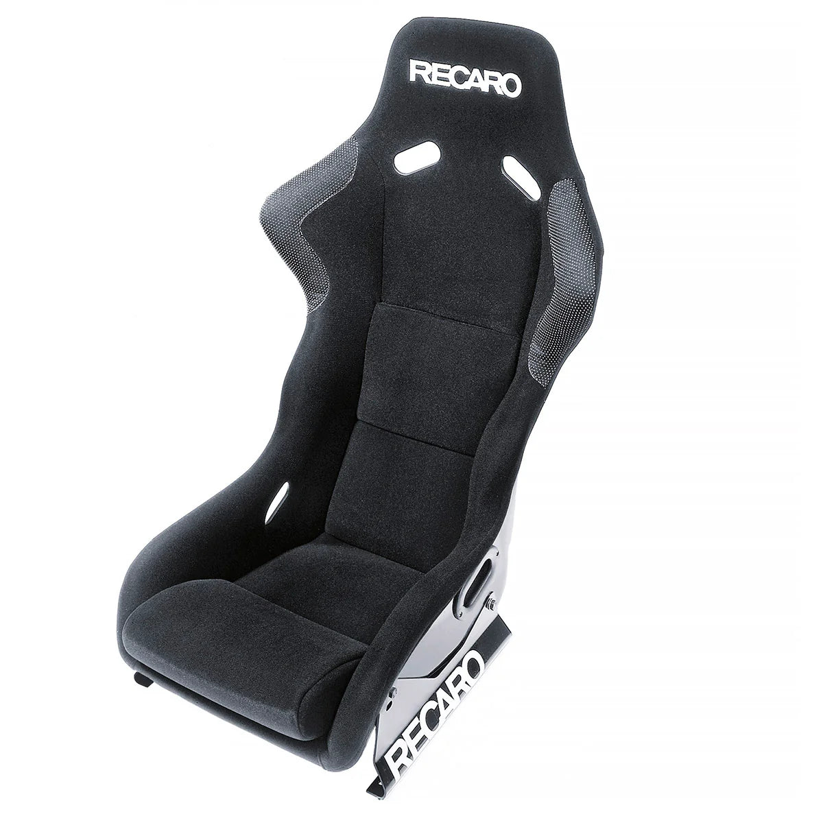 Recaro Profi SPG Seat - Velour Black Bolster, Velour Black Insert, White Logo (Recaro) Part No. 360942