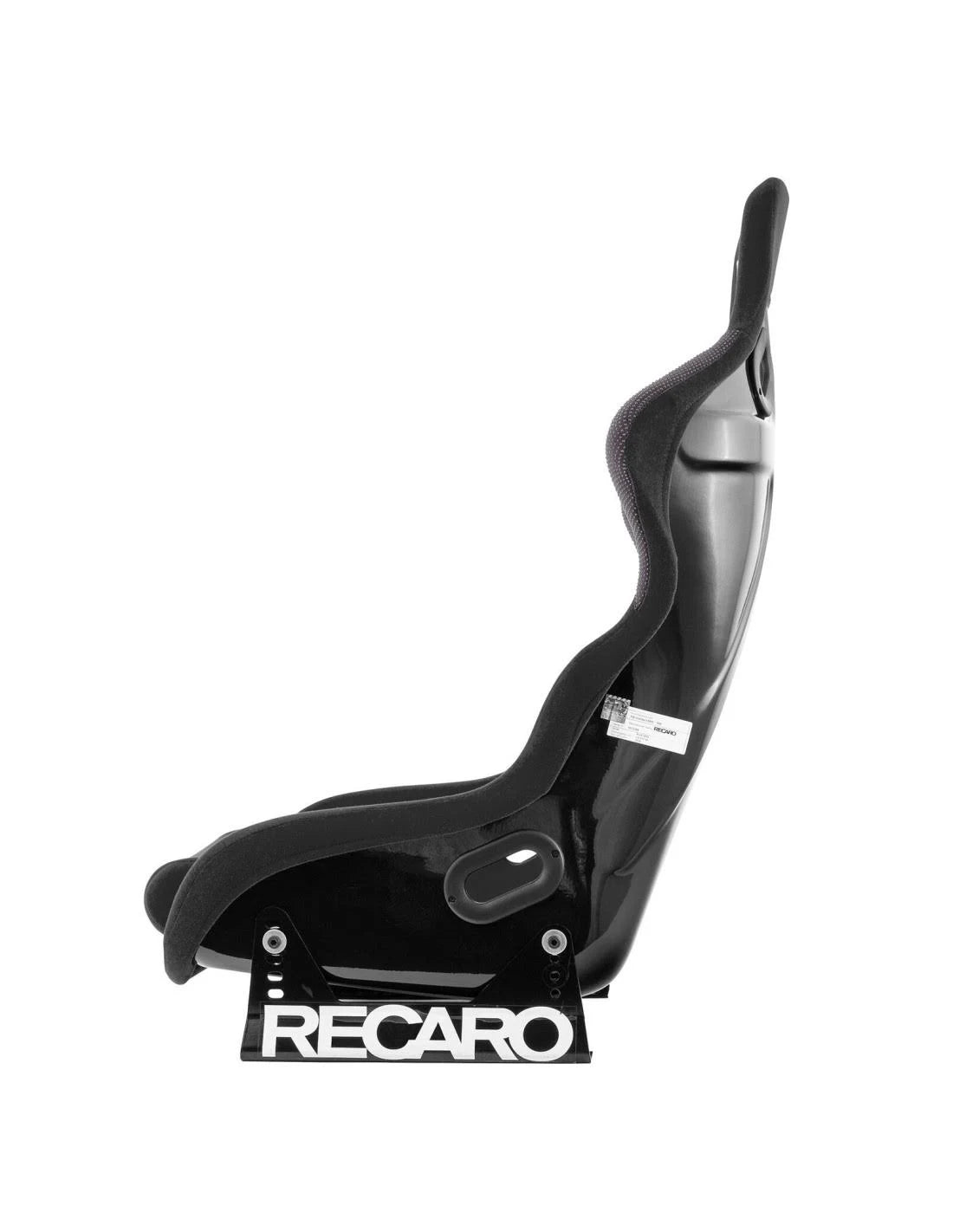 Recaro Profi SPG Seat - Velour Black Bolster, Velour Black Insert, White Logo (Recaro) Part No. 360942
